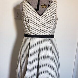 Black and white dress knee length dress